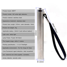 Load image into Gallery viewer, Stainless Steel Portable UV Flashlight