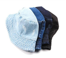 Load image into Gallery viewer, Solid Denim Bucket Hat